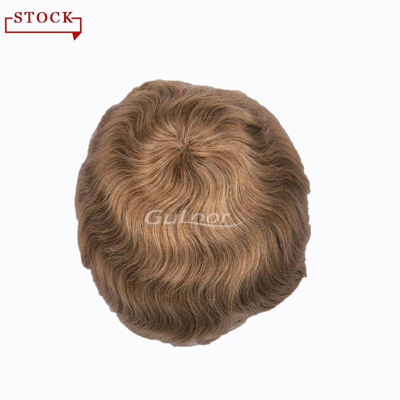 Q6 Medium Density French Lace Front and PU Sides Men’s Toupee #2010