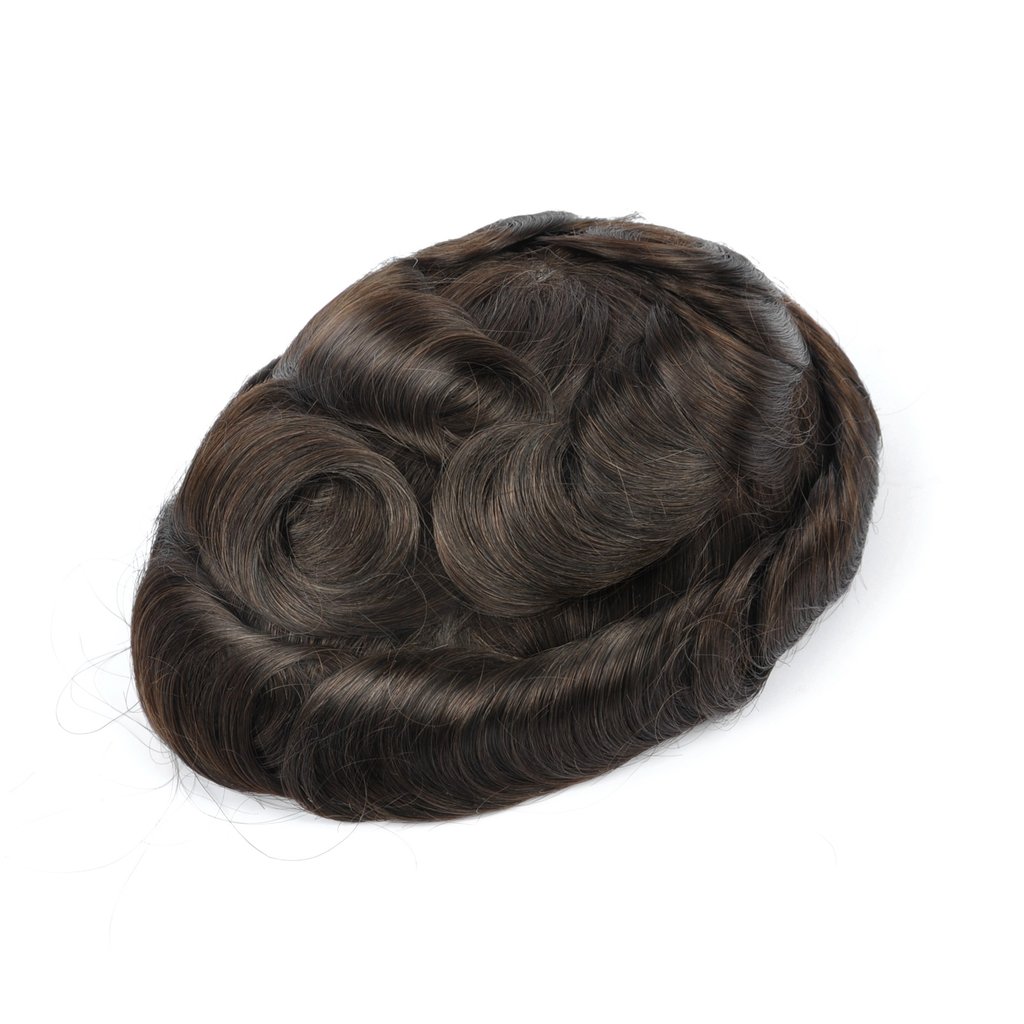 Mens Toupee Hairpiece NG Human Hair Systems ASH2#