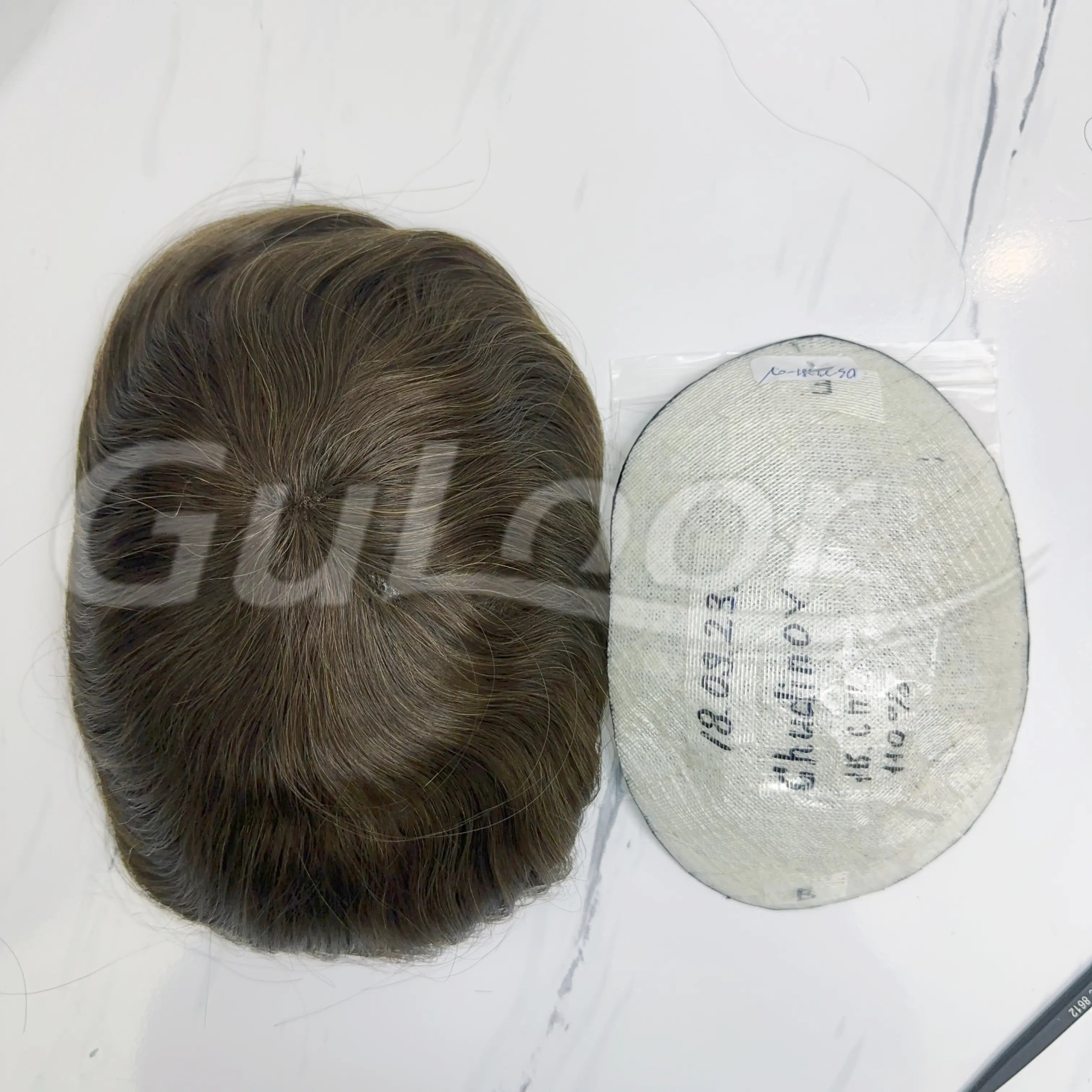 Custom Order Fine Mono Men's toupee 110% Density Made By Template