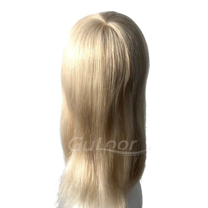 Remy hair natural wave with clips lace Woman's topper