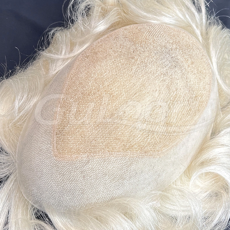 Lace And PU Base 6 inches #1790 Color 110% Density Human Hair Toupee