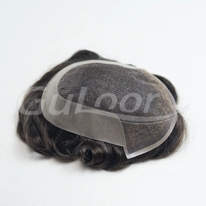 High Quality Human Hair Fine Welded Mono With Npu On Side And Back #415
