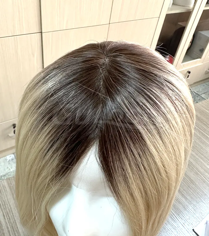 Full lace silk top wig 100% Human Hair with front silicone strip Wholesale