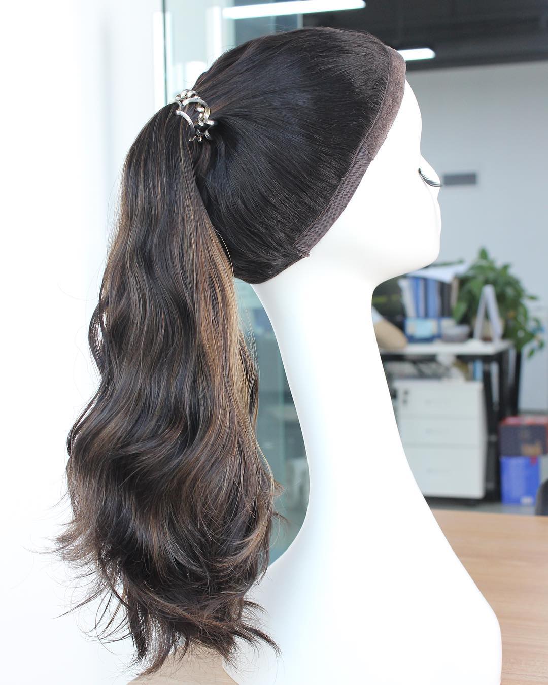 Qingdao factory Stock  Ponytail Wigs Jewish Wigs 