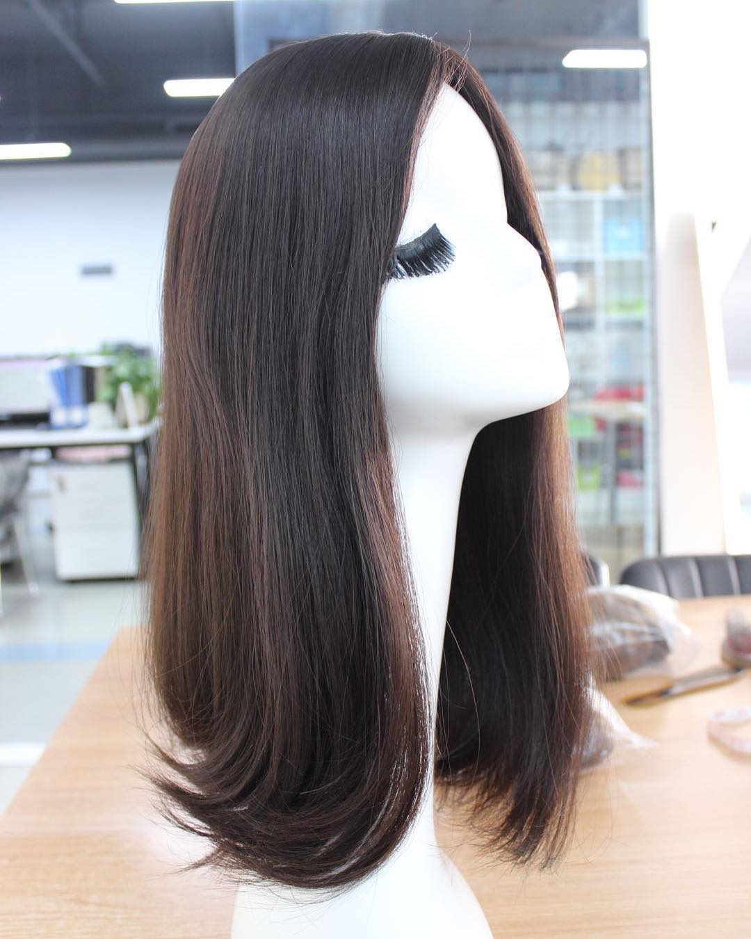 Highlight Color 100% Human Hair Qingdao Supplier Wholesale Price Jewish Wig