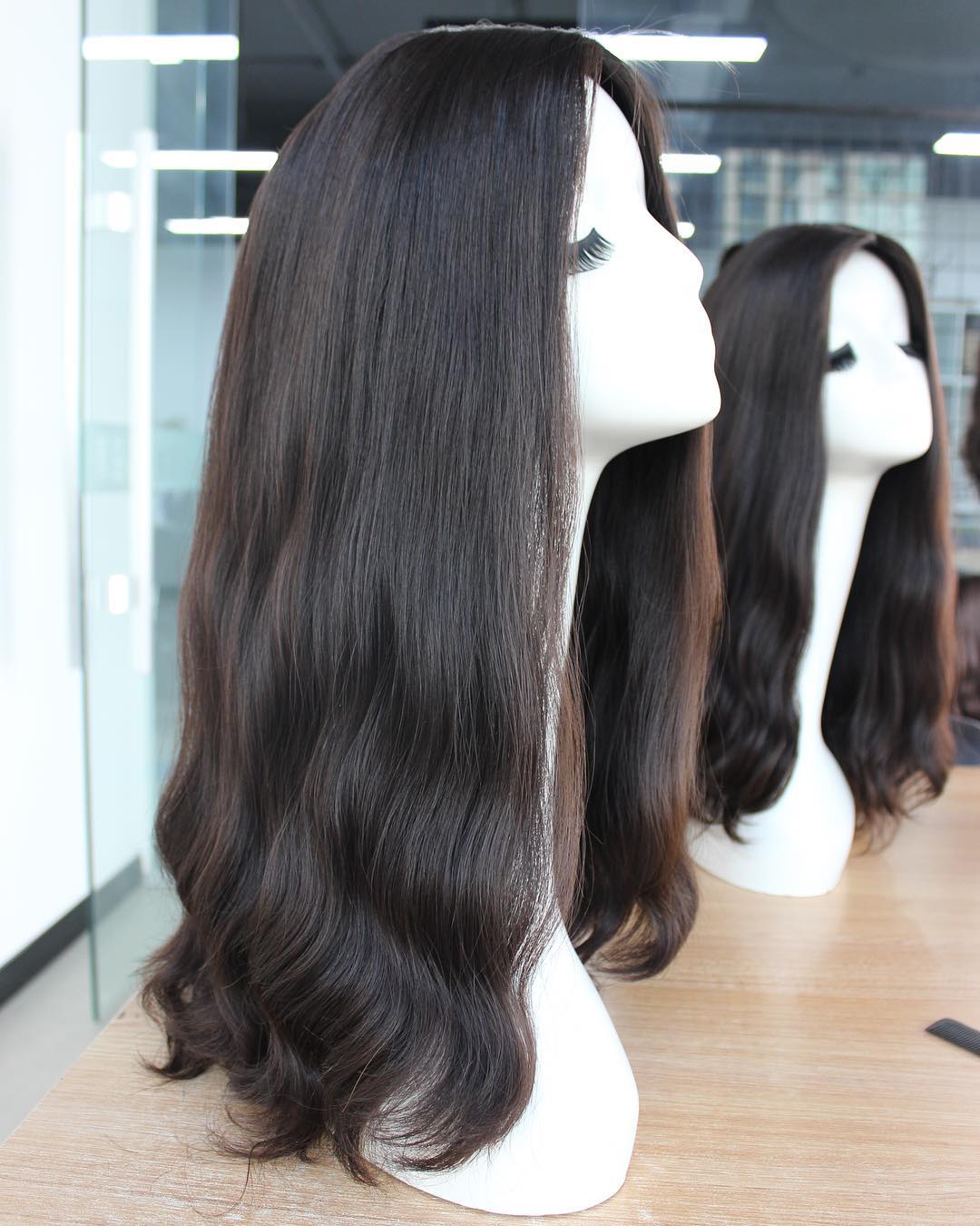 Qingdao Manufacture Non Layered Sheitels Straight Jewish Wigs Sheitel Wigs