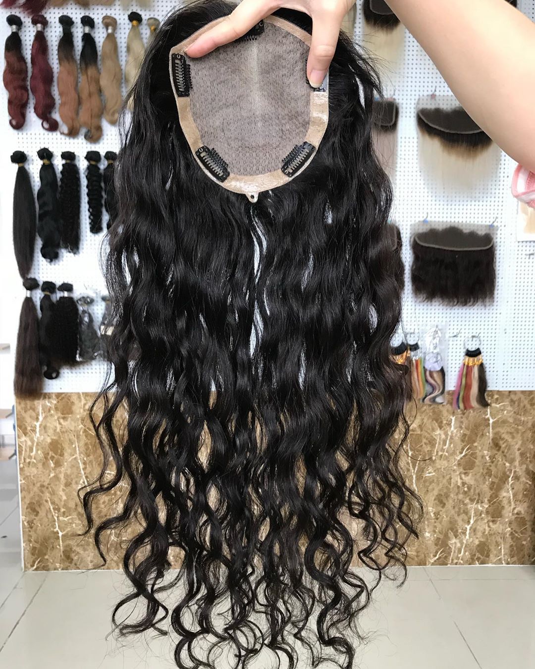 Long Hair Factory Price 100% Virgin Human Hair In Stock Silk Top Topper