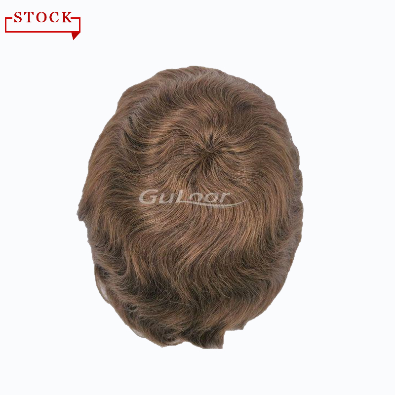 Q6 Medium Density French Lace Front and PU Sides Men’s Toupee #7