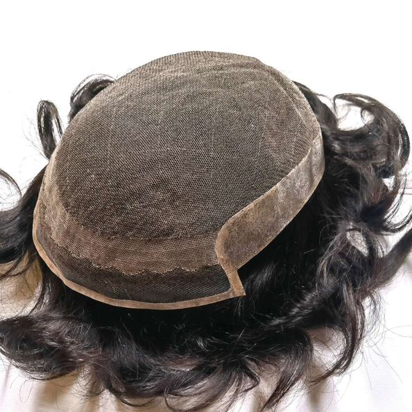 Qingdao Factory Supplier Pu Around Lace Base Men Toupee In Stock