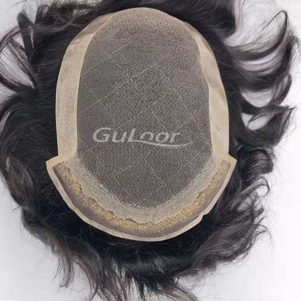 Qingdao Factory Supplier Pu Around Lace Base Men Toupee In Stock