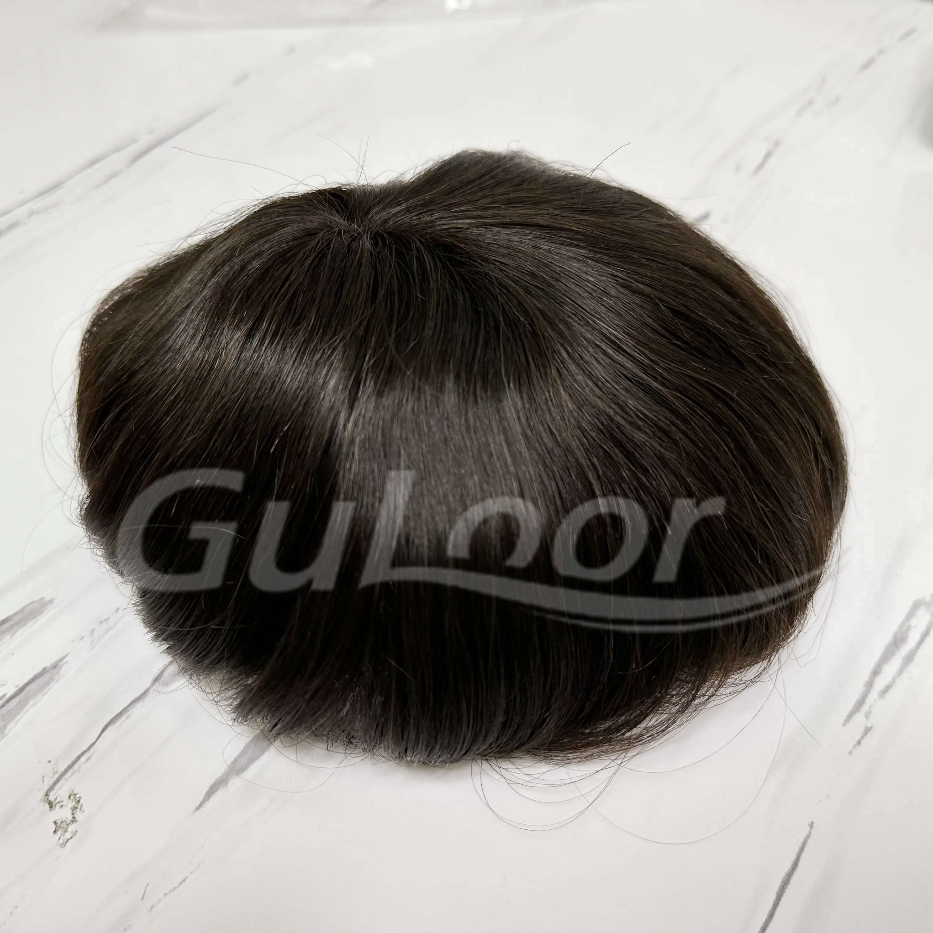 Custom Order Fine Mono Men's toupee Slight Wave 120% Density