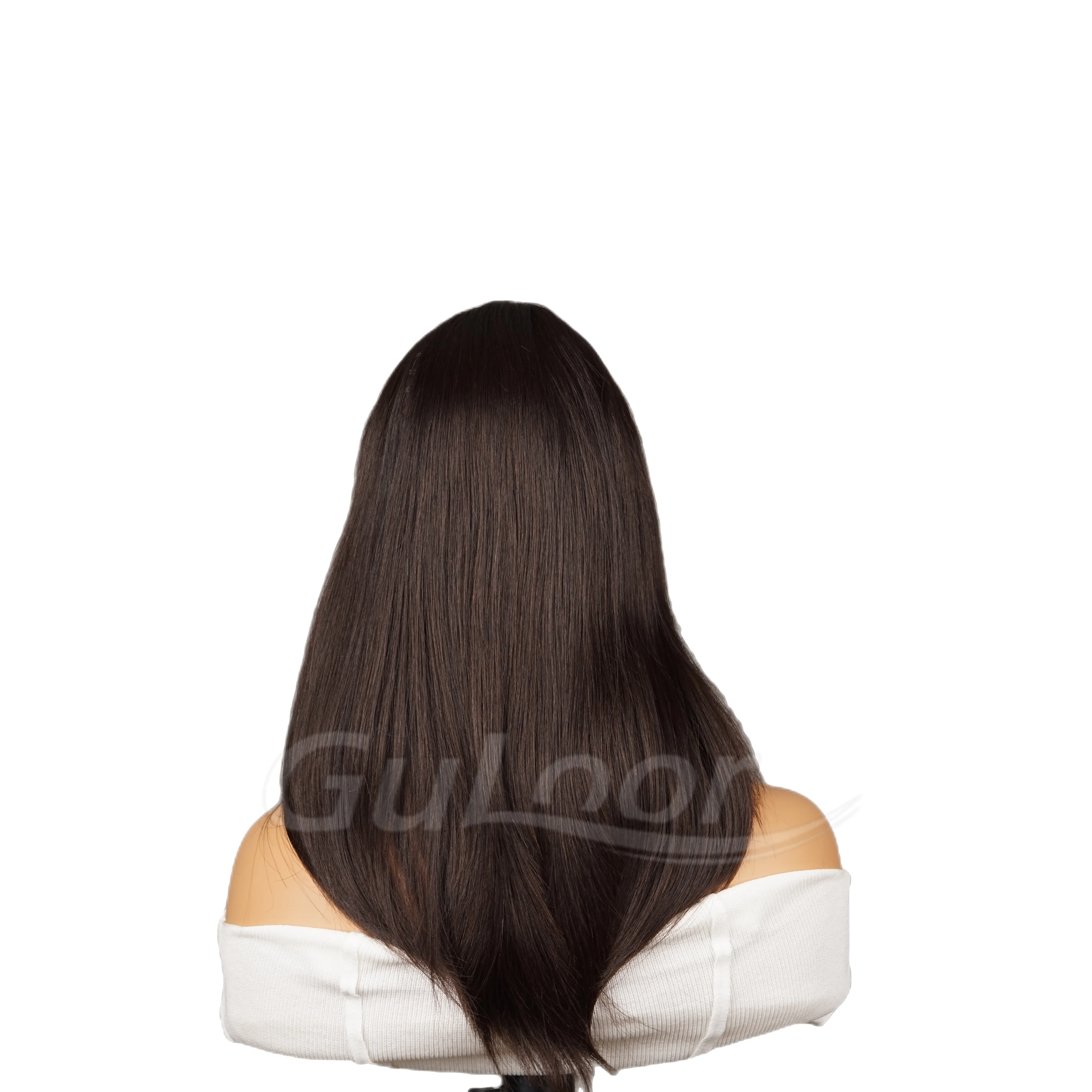 Natural Straight 18 Inches 100% Human Hair Front Lace Wig Color H-001