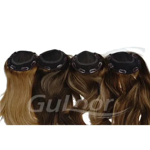 Wholesale Silk Top 100% Human Hair Topper Natural For Hair Loss With Cilps