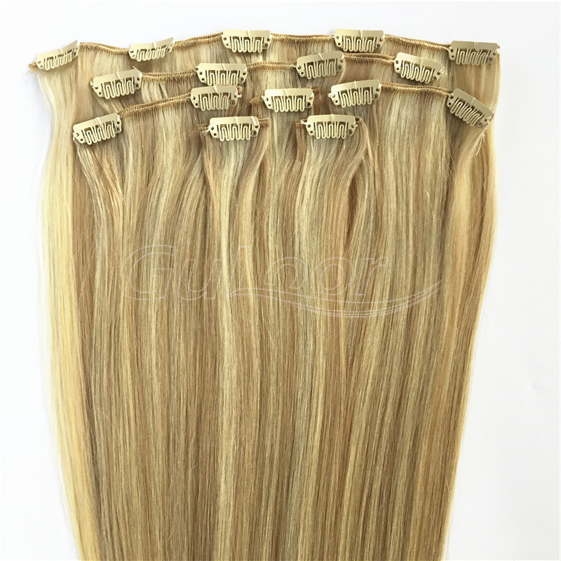 Fashionable and convenient human hair clip in hair extensions