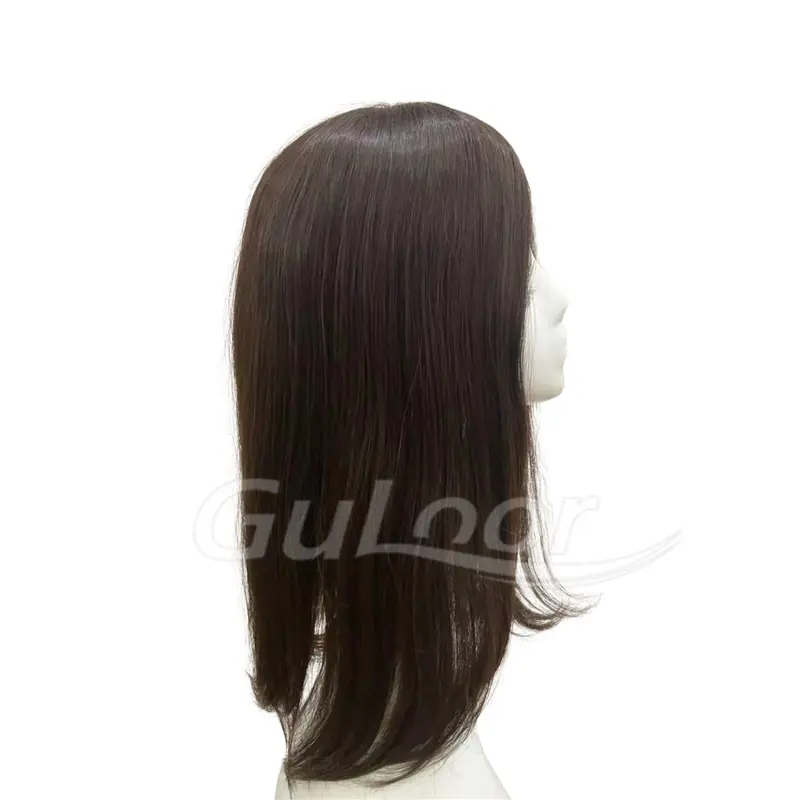 Human Hair Injection Women' Topper 16 inches color#2 With Clips Best Price In Stock