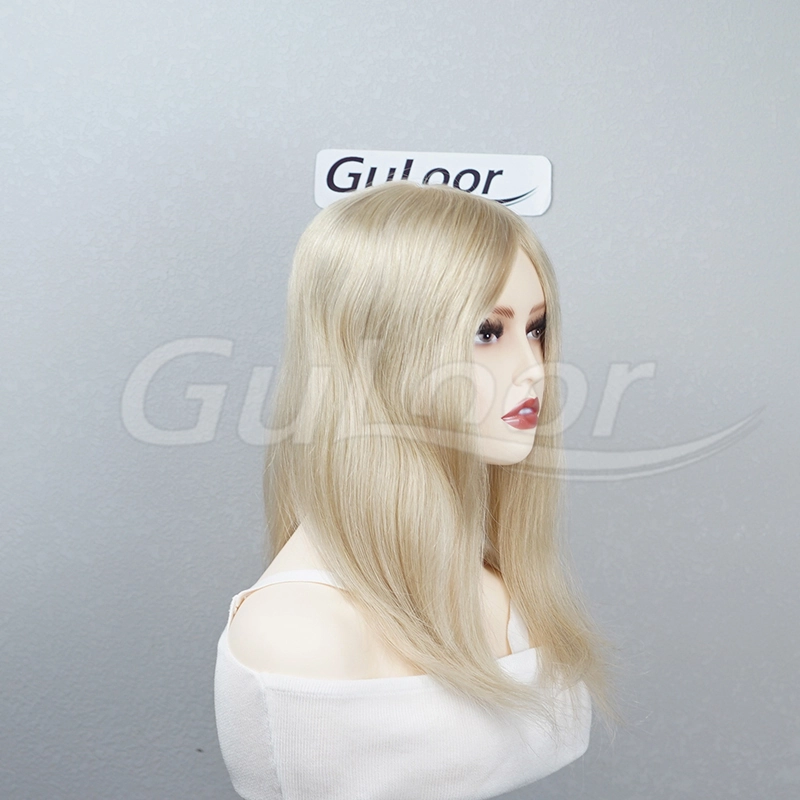 Silk top base natural straight 130% density #16 color virgin hair topper