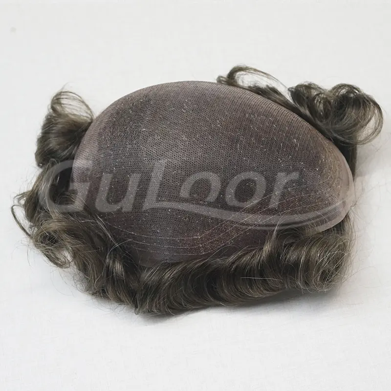 Fine welded mono Base 6 Inches #610 Color 100% Density Natural Straight Remy Hair