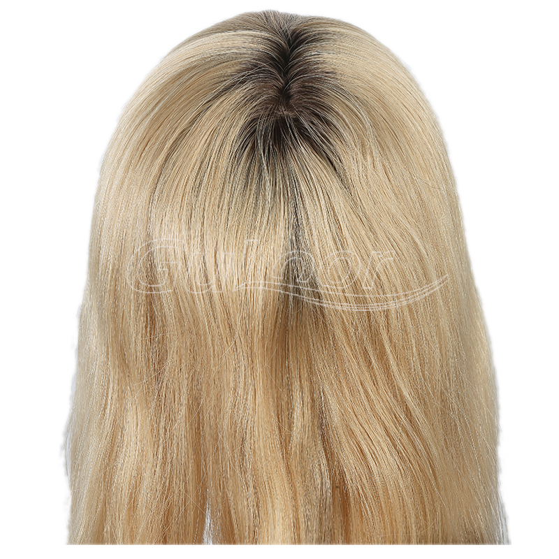 Custom Order Ombre color Ashy Blonde Human Hair Wig For Women