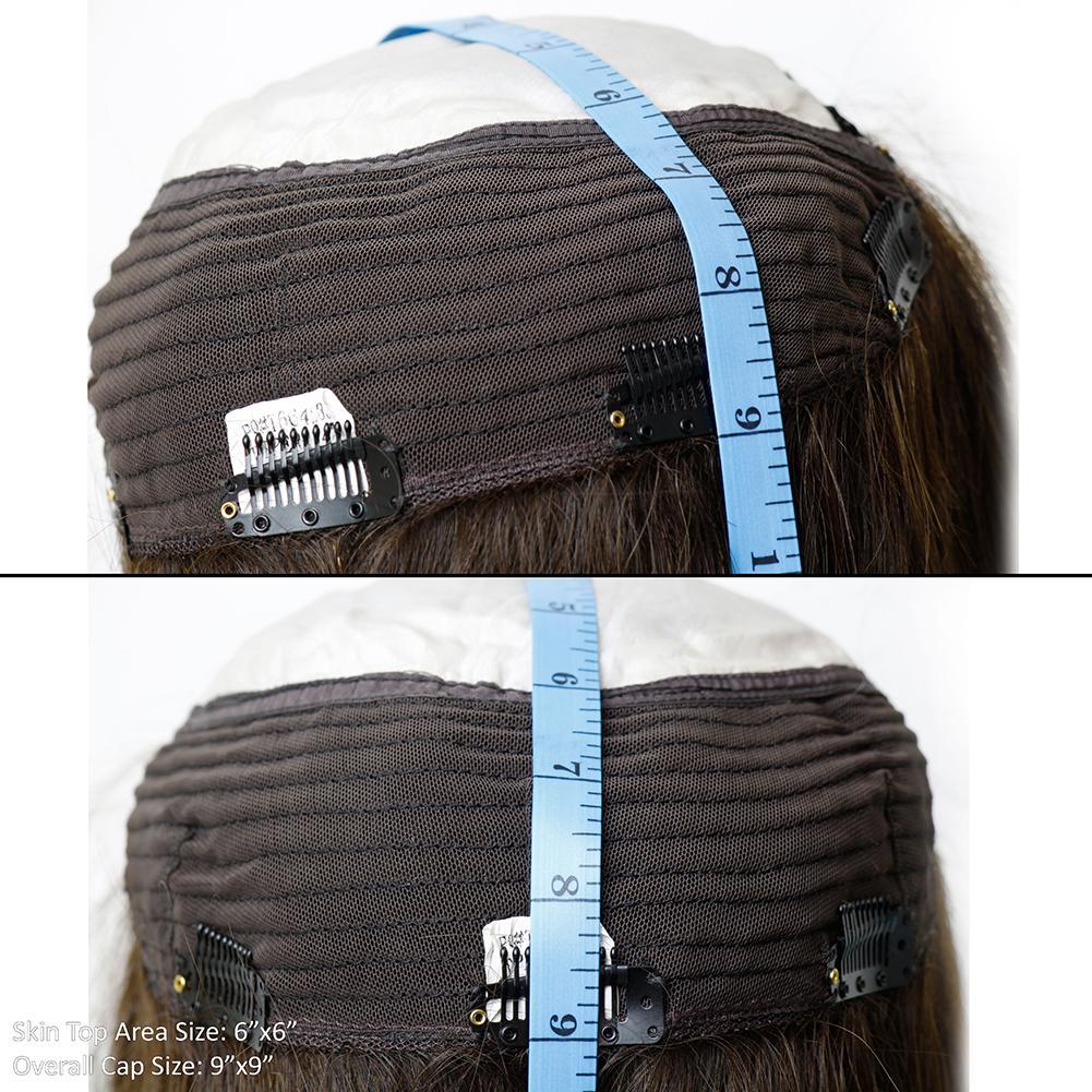 Wefted Topper French Skin Top Human Hairpiece