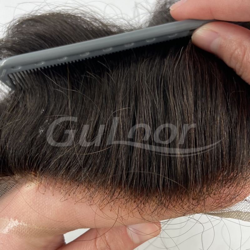 Latest style ANK#3, Men's Hair replacement System Manufactured by GULOOR wig supplier in Qingdao, China