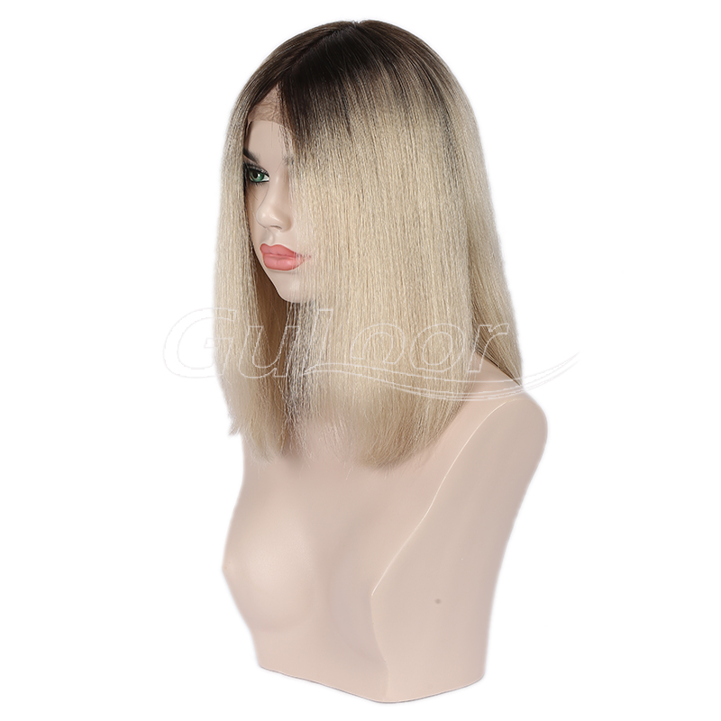 Ashy Blonde Ombre Color Hot Sale Bob Style Full Lace Wig