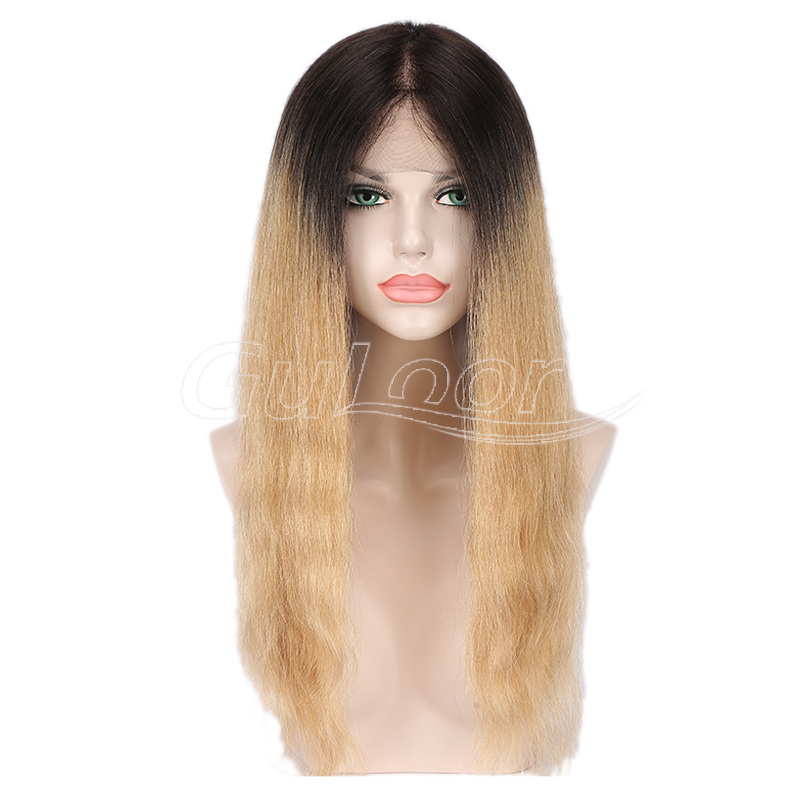 Natural Wave 1B/613 Colorful 100% Human Hair Full Lace Wig